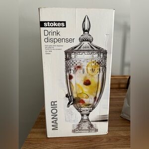 Stokes Clear Glass Drink Dispenser  (offers welcome- baby essentials fund 🍼)
